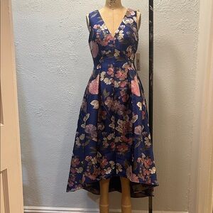 Eliza J Blue Floral High Low Dress